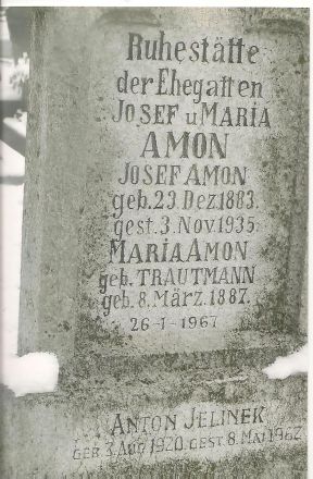 Tysk gravsten på katolska kyrkogården.